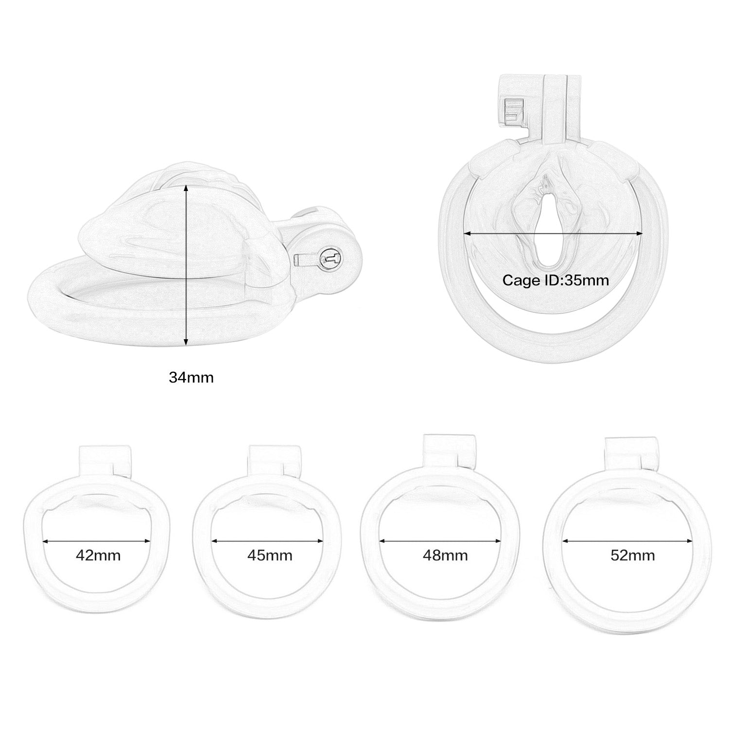 Clitoris-Imitating Chastity Device Chastity Lock ZOO-LOCK