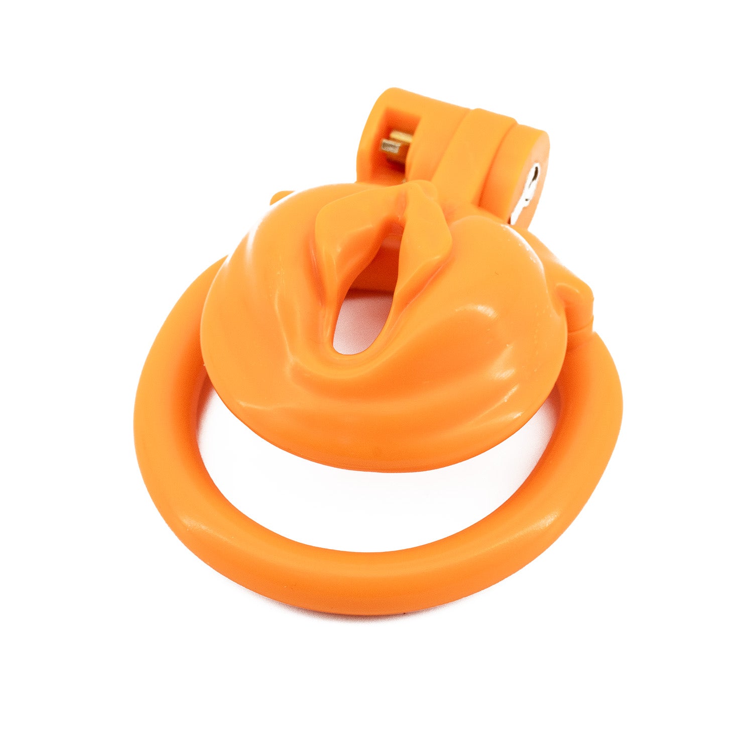 Clitoris-Imitating Chastity Device Orange Chastity Lock ZOO-LOCK